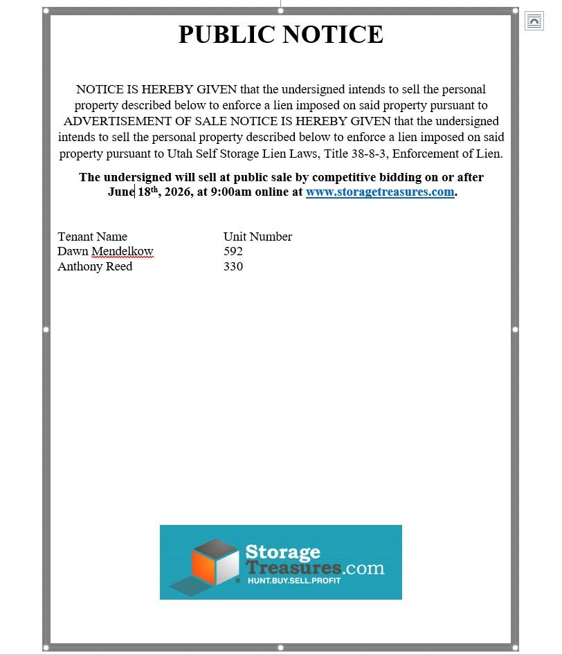 Notice of Public Auction