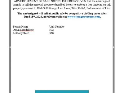 Notice of Public Auction