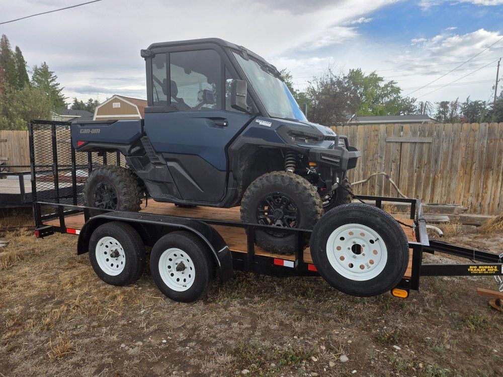 Can-Am Defender UTV Side-by-Side Blue Enclosed Cab