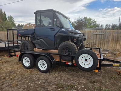 Can-Am Defender UTV Side-by-Side Blue Enclosed Cab