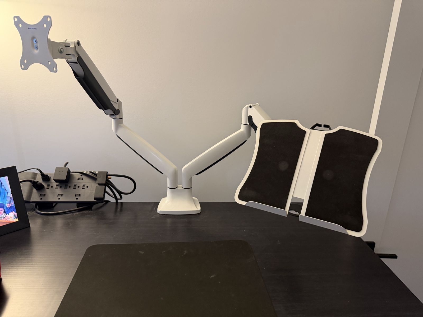 Dual monitor mount.