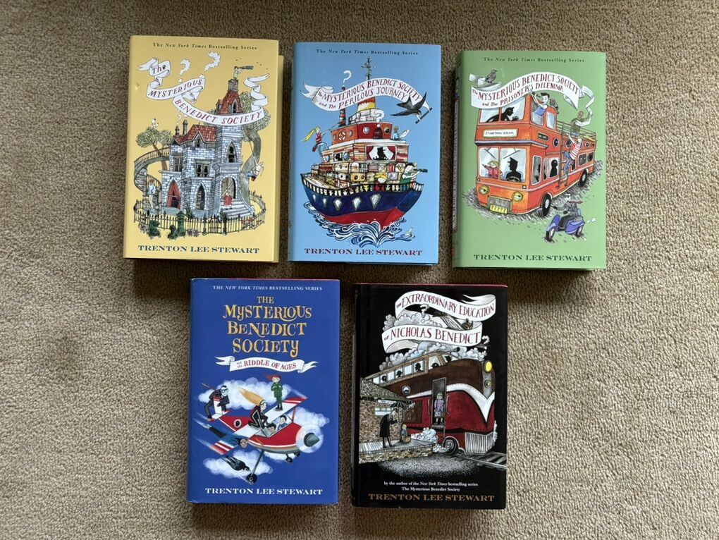 The Mysterious Benedict Society Series, by Trenton Lee Stewart (hardcovers)
