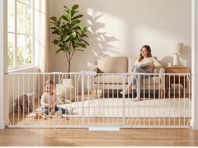 Extra Wide Baby Baby/PetGate 30" - 105" Pressure Mount