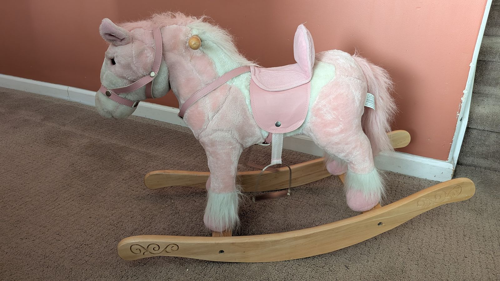 Kids soft rocking horse