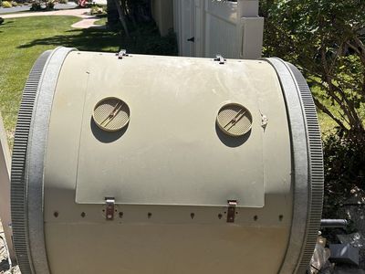 Mantis Original CompoTumbler 168-Gallon Galvanized Metal Compost Bin with Gear-Driven Handle