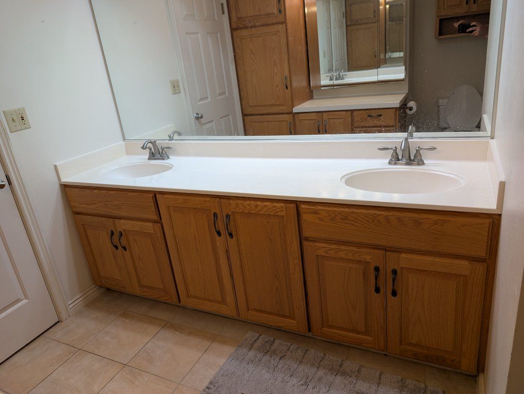 Oak Bathroom Cabinet Set