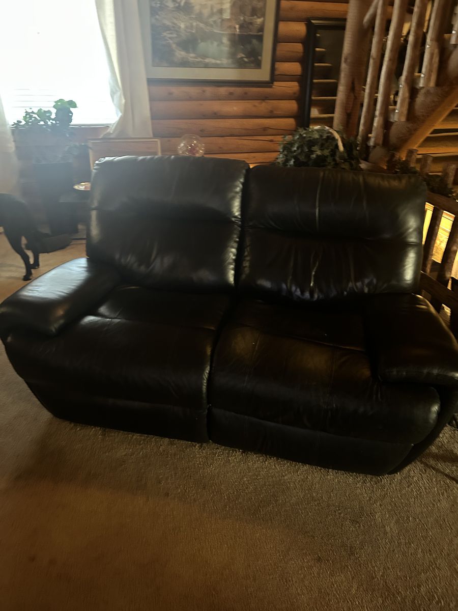 Leather Reclining Love Seat