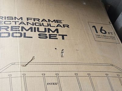Intex Prism Frame Rectangular Premium Pool Set 16ft x 8ft x 42in