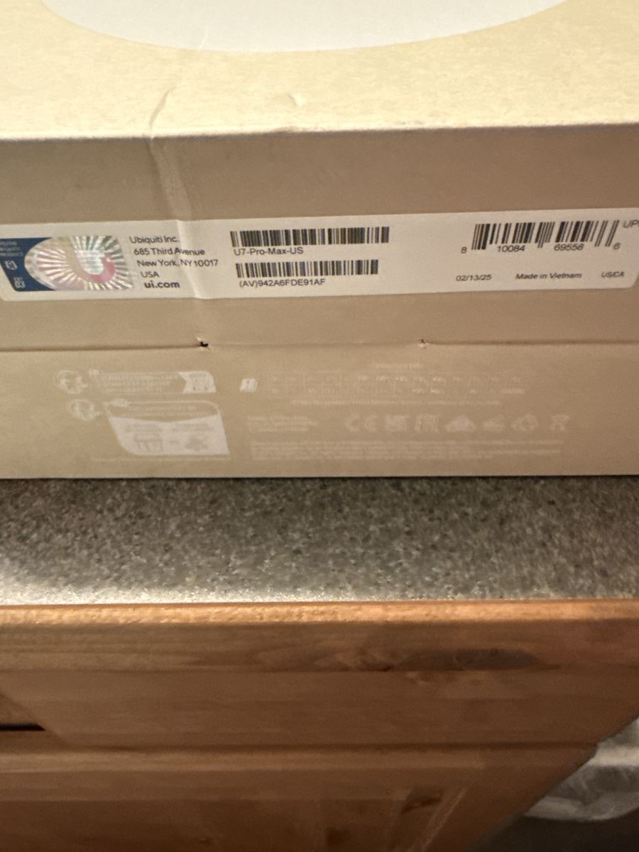 Ubiquiti UniFi U7 Pro Max WiFi 7 AP – NEW Open Box, Never Used