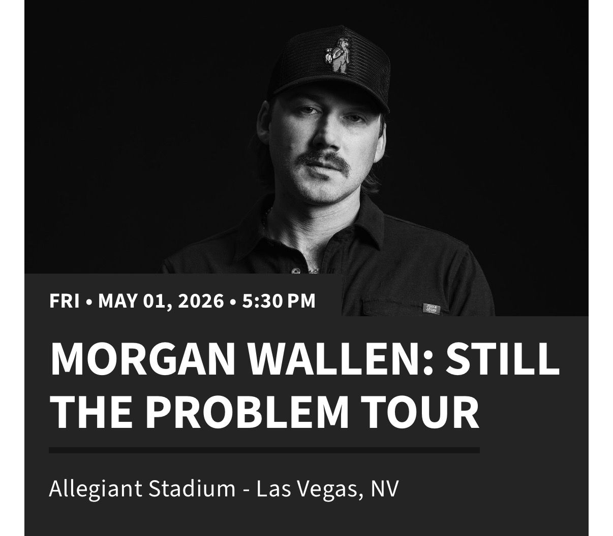 Morgan Wallen May 1st Las Vegas Allegiant Stadium