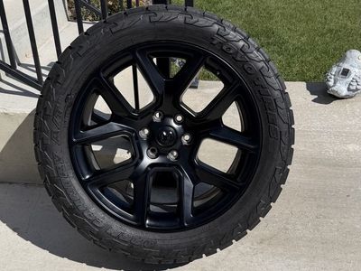 Dodge Ram 1500 Rims and Tires 33/12.50R22 Toyo AT3 Load E Almost New