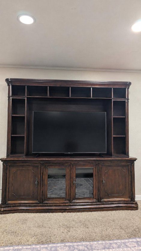 solid wood entertainment center