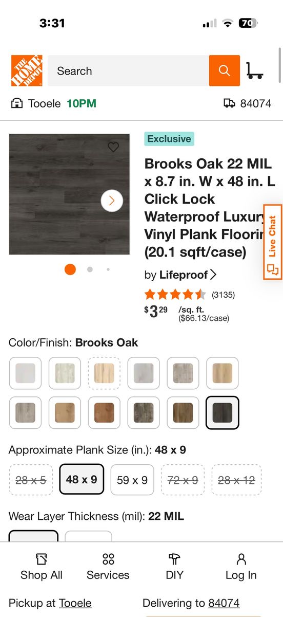 Brooks Oak 22 MIL Waterproof Luxury Vinyl Plank