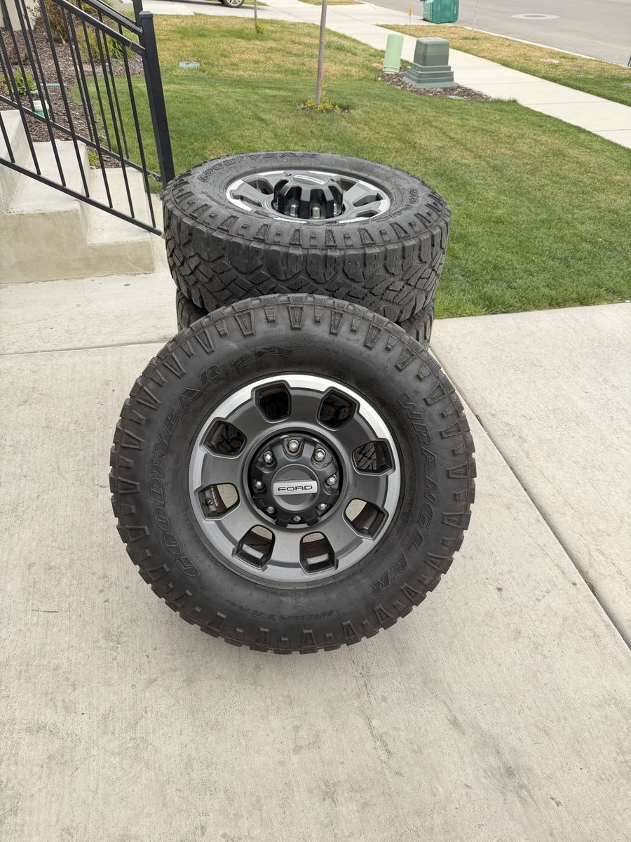 Ford F350 Tremor Rims and Tires 285/75R18 Goodyear