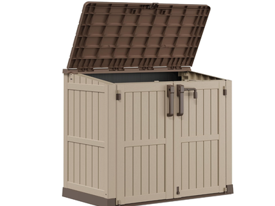 New in Box Storage Box Lockable Doors, Portable Storage Box, Horizontal Outdoor Storage Cabinet