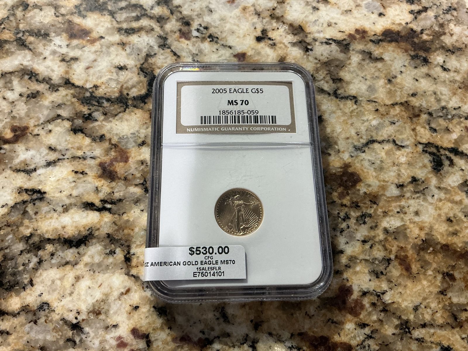 2005 $5 American Gold Eagle 1/10 oz Coin NGC MS 70 Graded E75014101