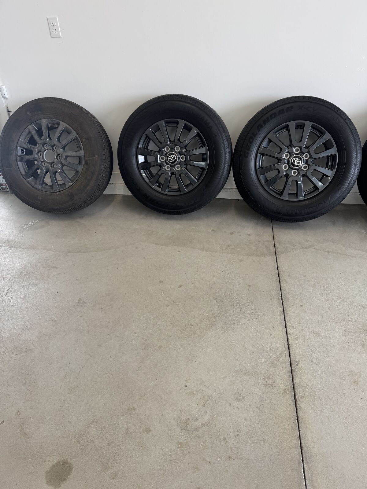 Five OEM Wheels and Tires off a 2024 Toyota Land Cruiser