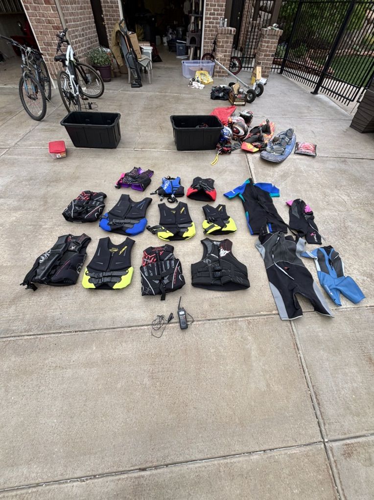 Life jackets, Wakeboards And other Boating Stuff