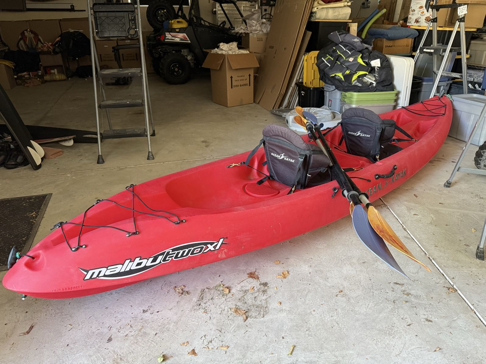Malibu Two XL Ocean Kayak - Tandem Sit-on-Top Kayak with Two Seats and Paddle