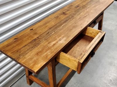 Rustic End Table With Drawers