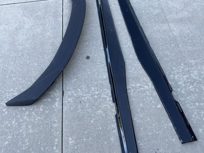 Used Black Car Spoiler and Side Skirts Body Kit Parts