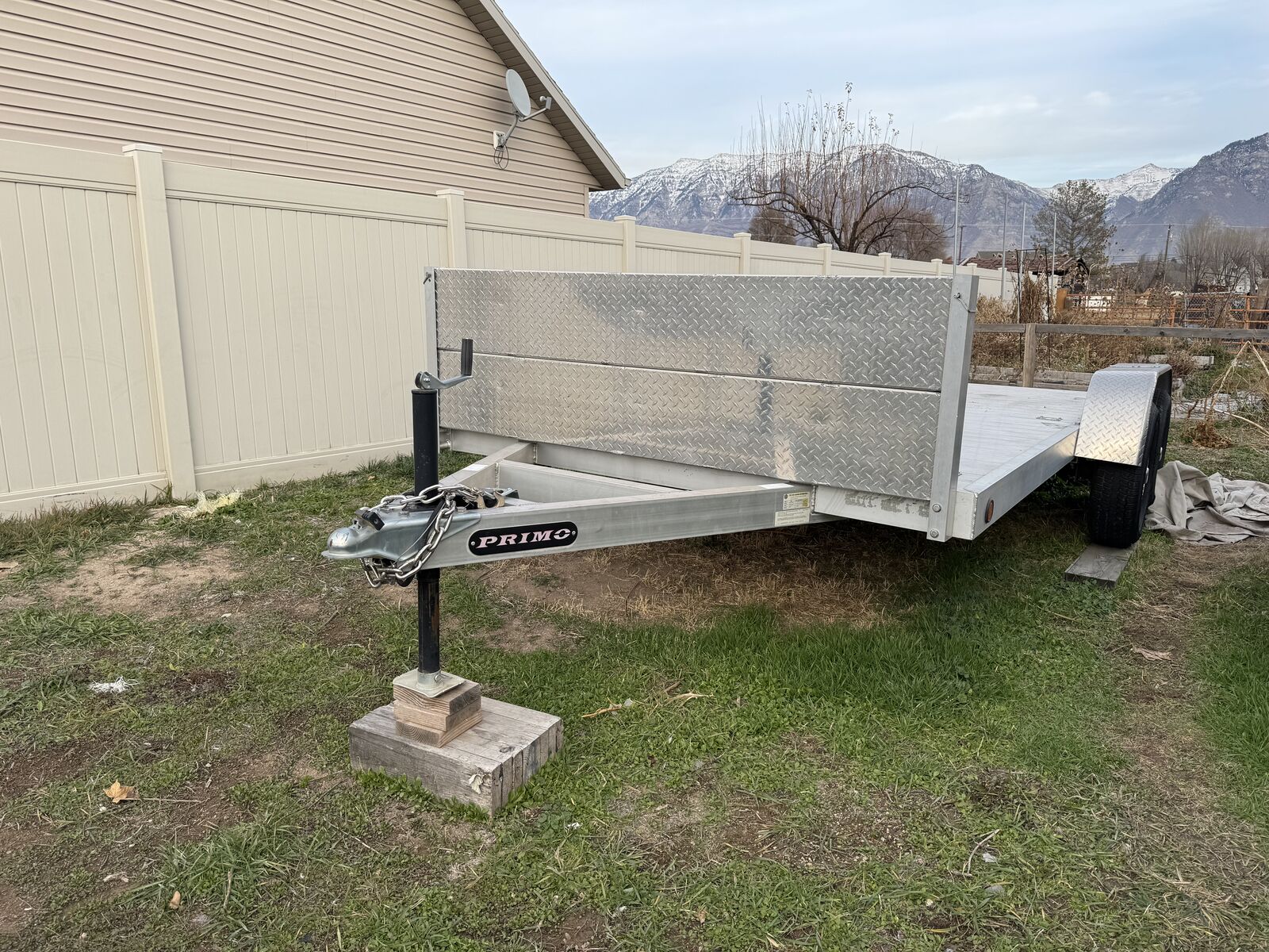 2022 Primo 7x16 Aluminum Car / UTV / Equipment Trailer — 7K GVWR, Brakes, Clean Title