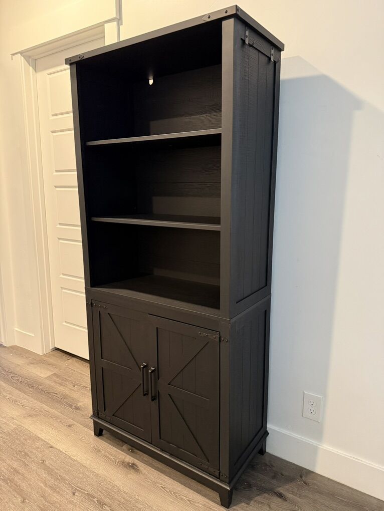 Brand New Black Farmhouse Bookshelf
