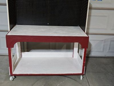 DIY Portable Workbench with Pegboard Storage and Wheels - Customizable Workspace