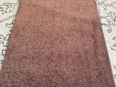 Brown/Mauve Plush Carpet Runner 2' x 17.8' Hallway, Staircase, Basement