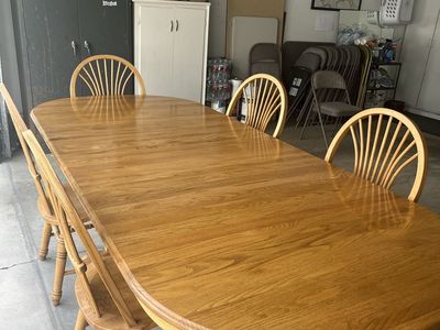 Oak table and chairs