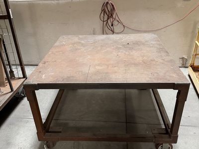 Rolling Steel Shop Cart/Work Table