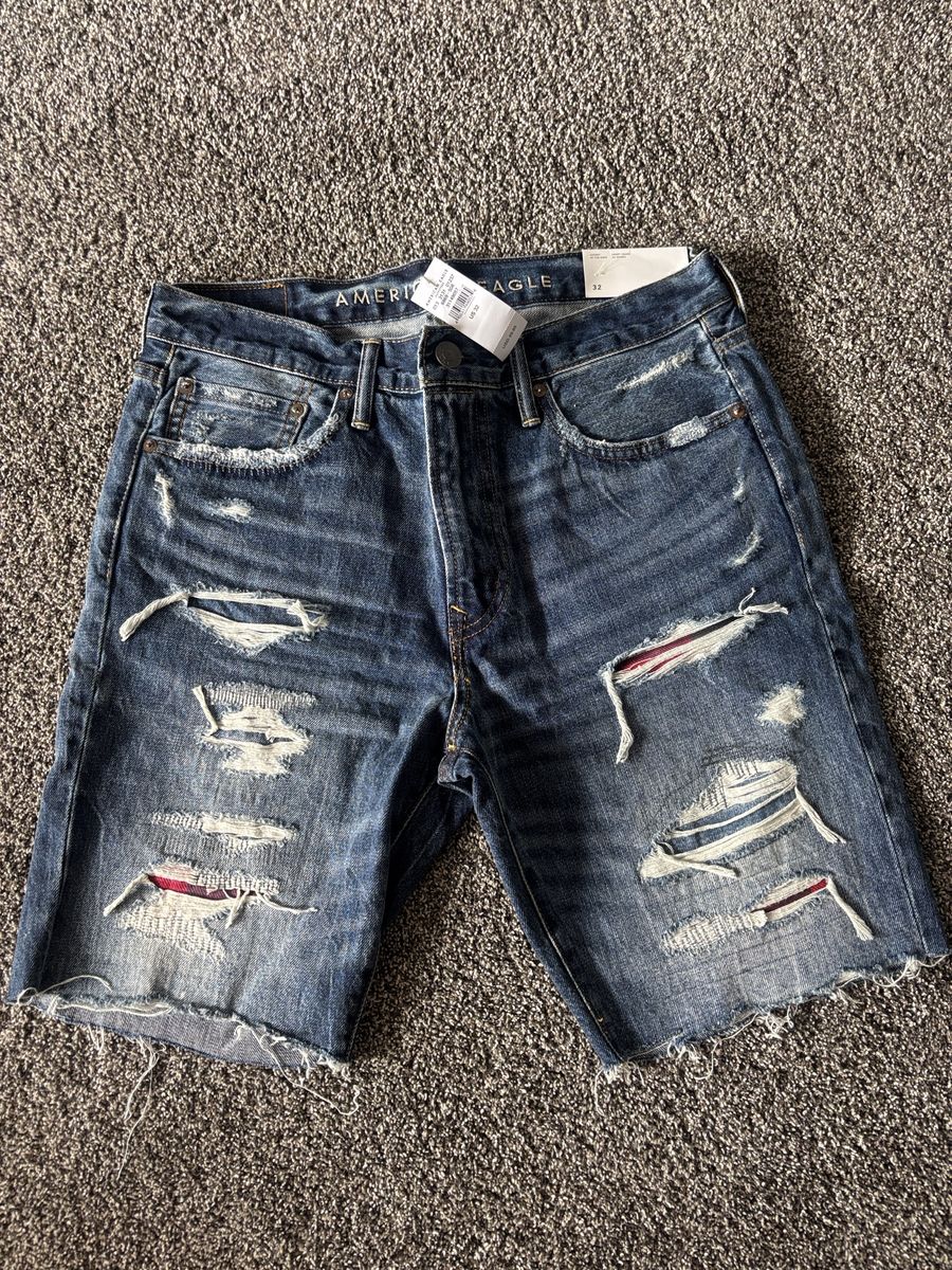 NEW! American Eagle Men's Cutoff Jean Shorts- Size 32