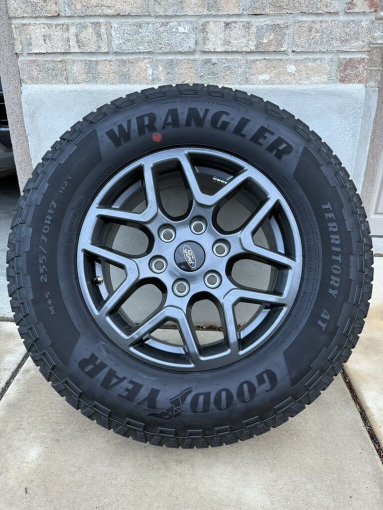 New 255/70R17 Goodyear Wrangle Tires & Rims Set-4