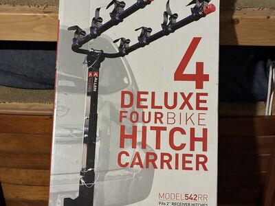 Allen Sports Deluxe 4-Bicycle Hitch Mounted Bike Rack Carrier, Model 542RR, Black