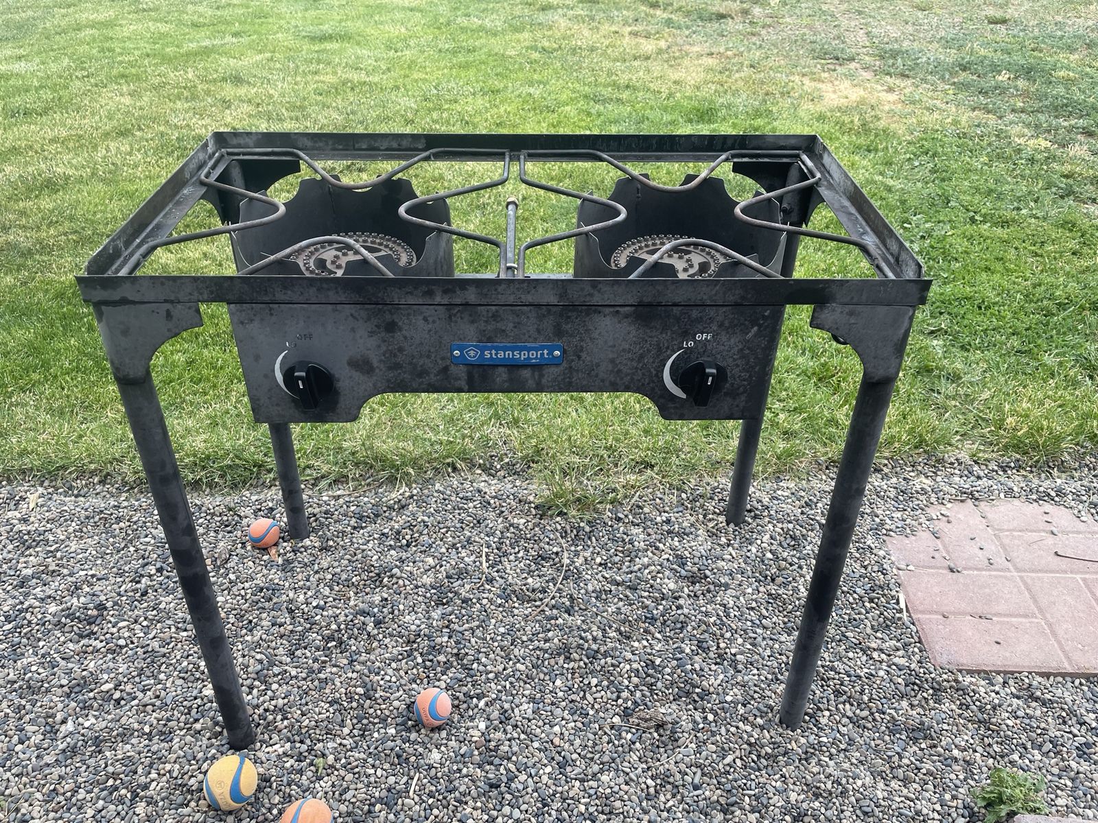 Stansport 2-Burner Base Camp Stove with Stand