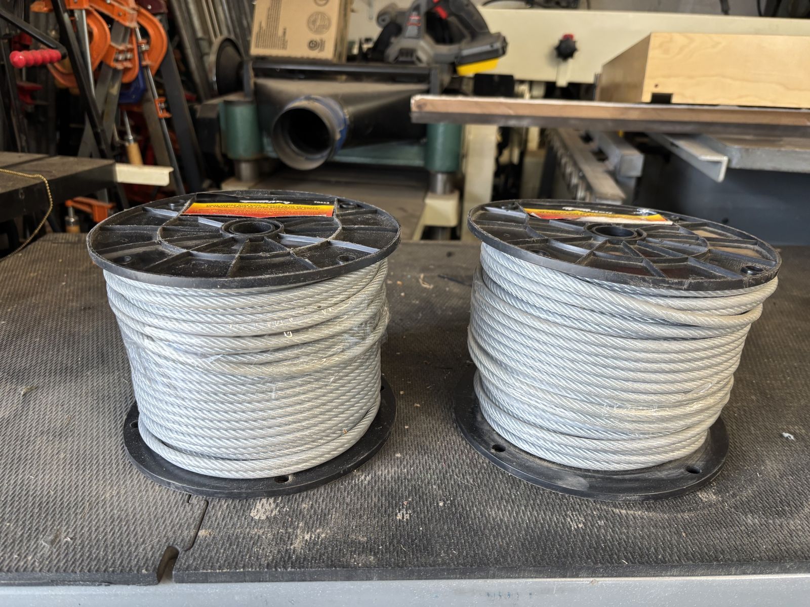 Wire rope, Vinyl coated 500 ', 3/16 Thru 1/4 Inch