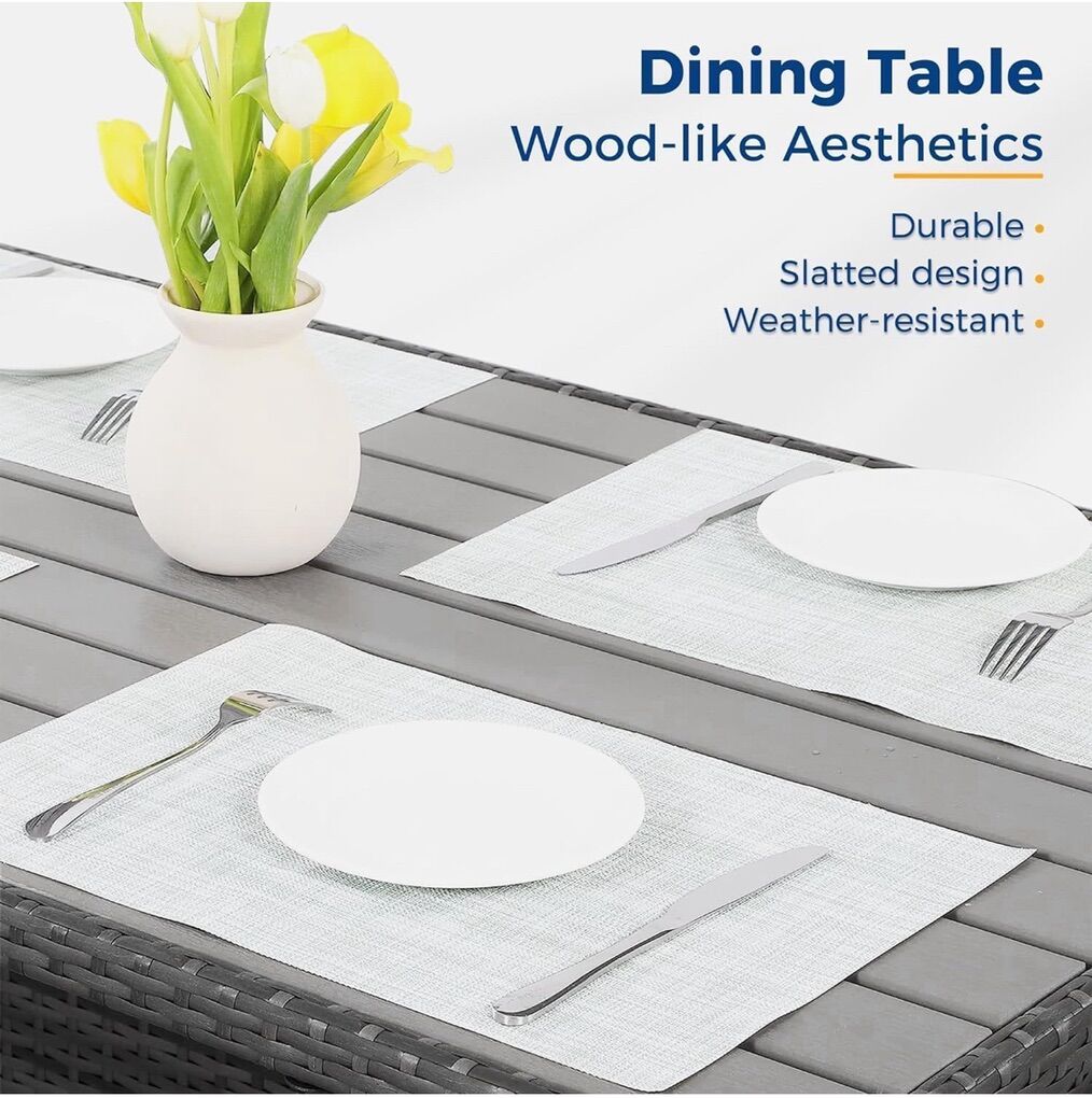 Outdoor Wicker Dinning Table