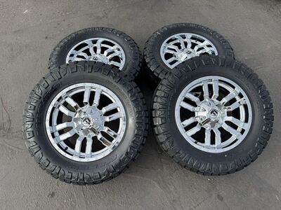 New Chrome Fuel Sledge 8x170 35x12.50r20 Nitto 350