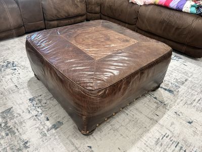Big Leather Ottoman