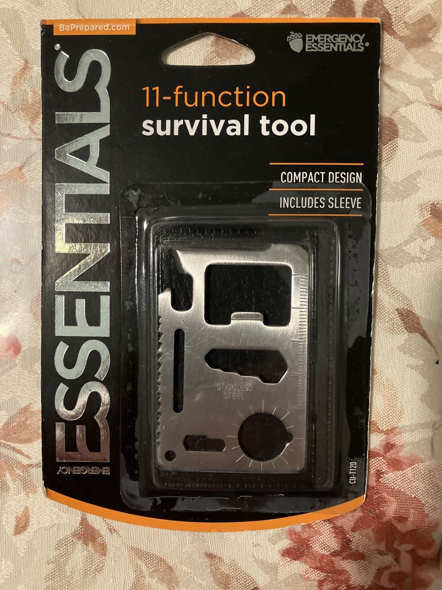 Emergency Essentials 11-Function Pocket Survival Tool with Sleeve