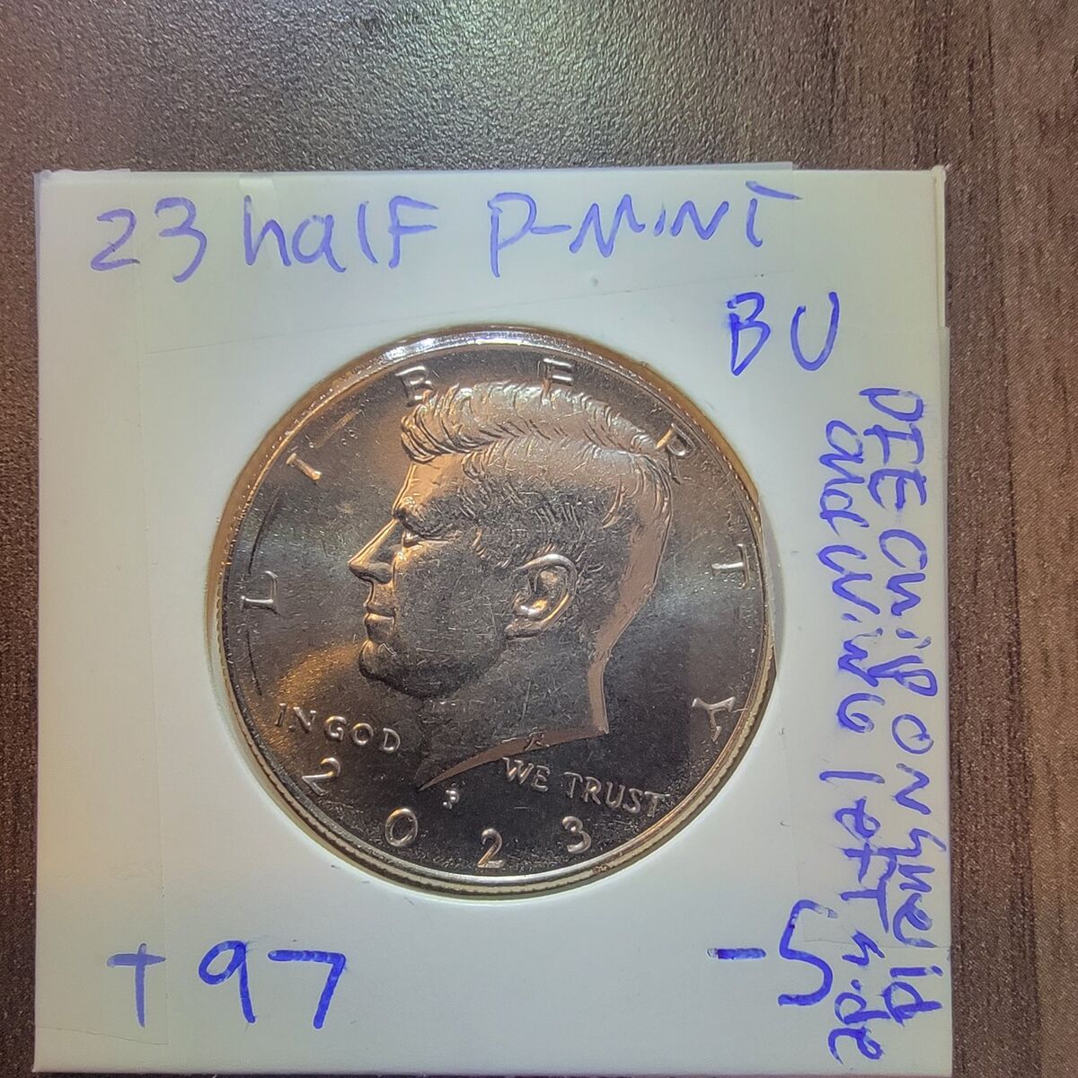 2023 half dollar with dye chip.