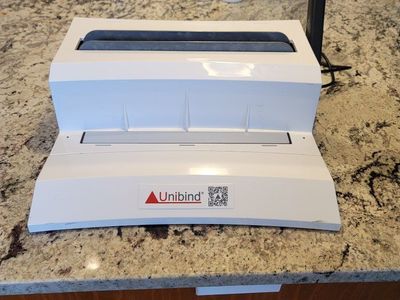 Unibinder 120 Thermal Binding Machine with Manual Crimper - Missing Red & Blue Handles