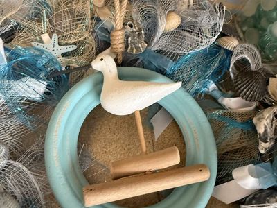 Coastal Charm Beach House Decor Set: Anchor, Wreath, Relax & Unwind Sign