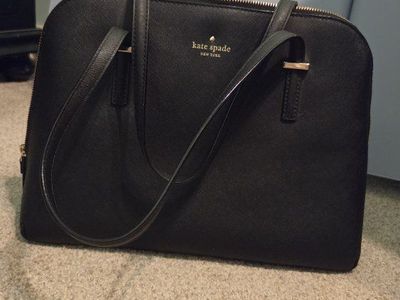 Kate Spade New York Black Saffiano Leather Tote Shoulder Bag