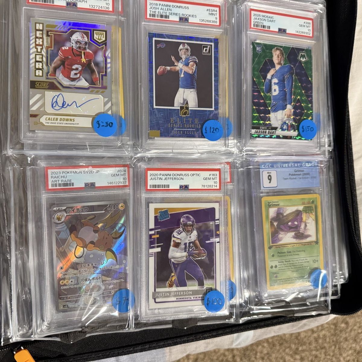 Graded Sports & Pokémon Trading Cards Binder Lot - PSA & CGC Slabbed Cards