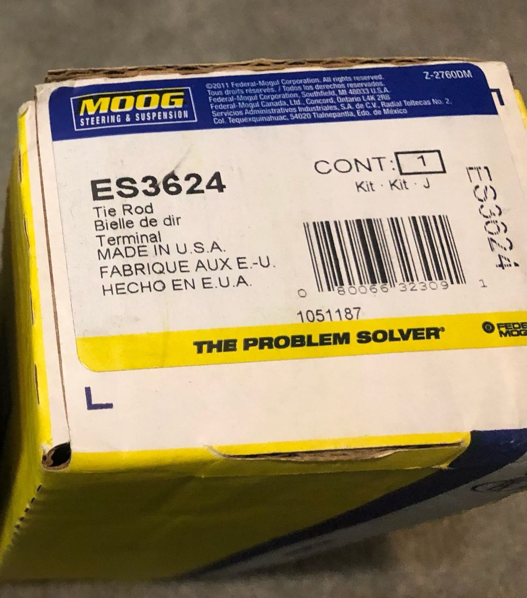 # Tie Rod Moog Inner ES3624 fits 2003-2018 Dodge Ram - and Jeep Wrangler