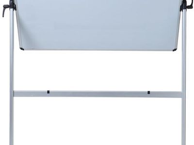 72" x 48" VIZ-PRO Double-Sided Magnetic Mobile Whiteboard (Corner Damaged)