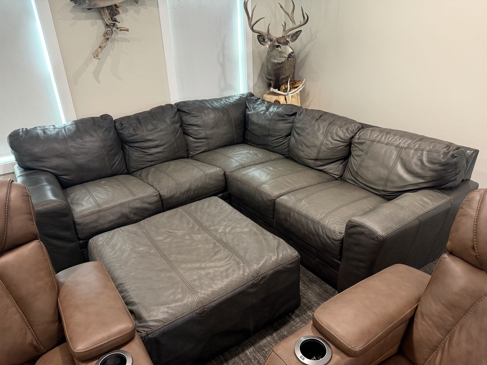 Real Leather sectional
