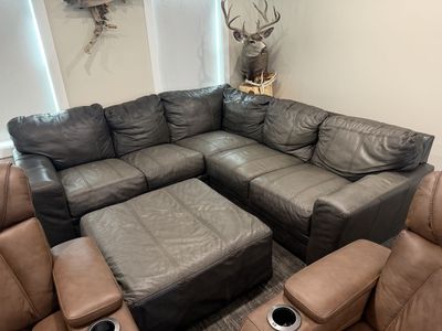 Real Leather sectional