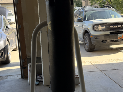 Heavy duty Everlast punching bag and stand